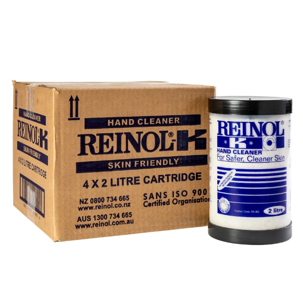 Reinol K Hand Cleaner - Box 4x2L Cartridges washes up to 2,400 pairs of hands