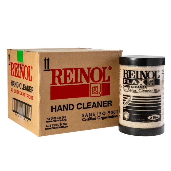 Reinol Flax Hand Cleaner Box 4x2L Cartridges washes up to 2,400 pairs of hands