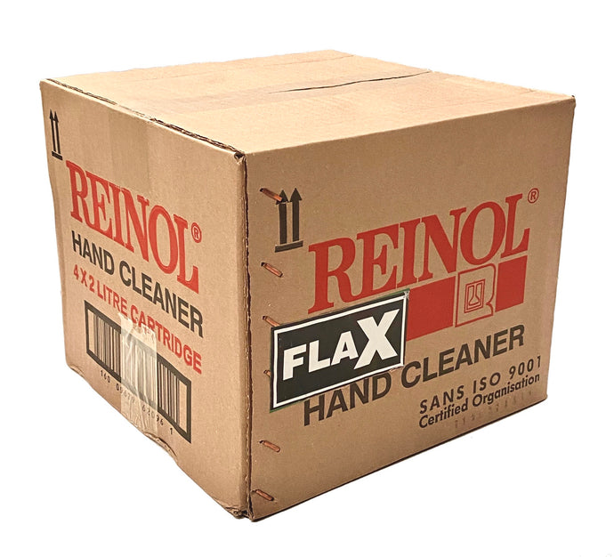 Reinol Flax Hand Cleaner Box 4x2L Cartridges washes up to 2,400 pairs of hands